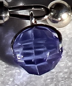 DetectSun Amethyst with Iris Crystal Bangle Bracelet